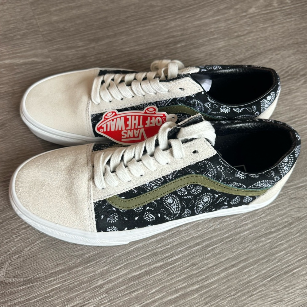 Vans Old Skool Paisley Suede White/Black Sneakers